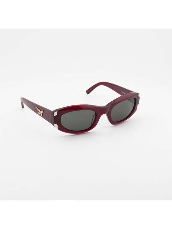 MCM MW0006 69A Sunglasses Bordeaux Oval Frame, Brown Lenses main image 7